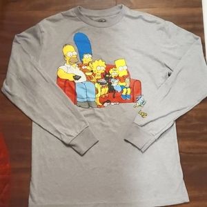 *NWOT* SIMPSONS GREY LONG SLEEVE SHIRT IN MENS SM